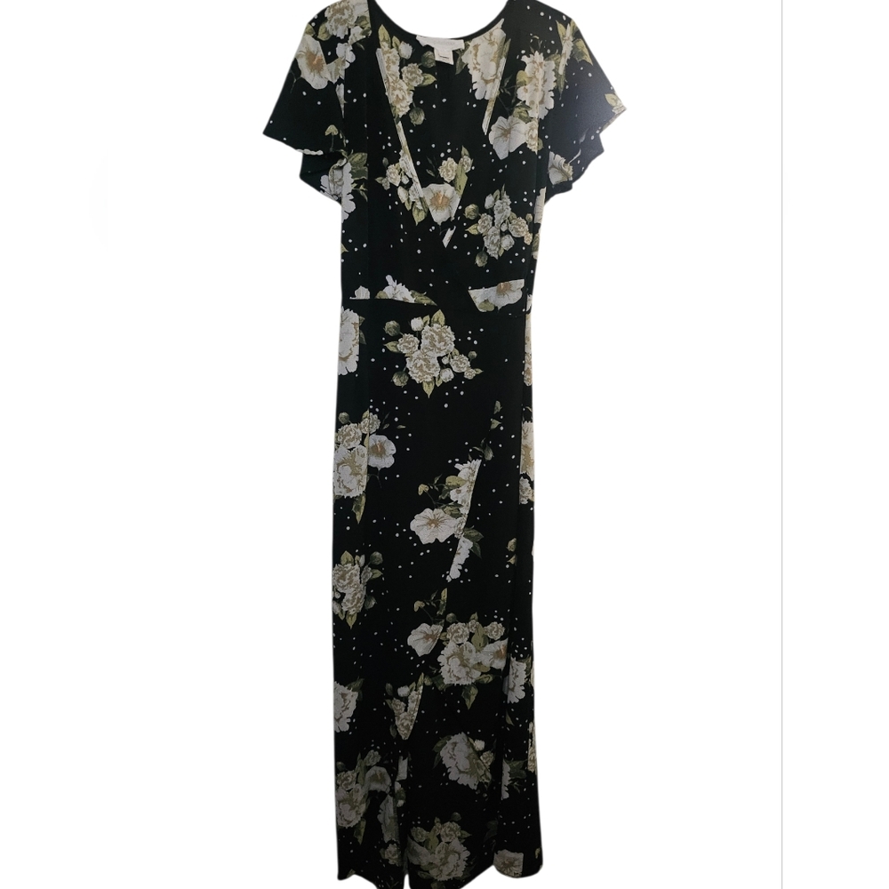 Chic Black Floral Maxi Dress